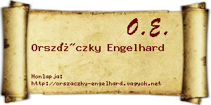 Orszáczky Engelhard névjegykártya